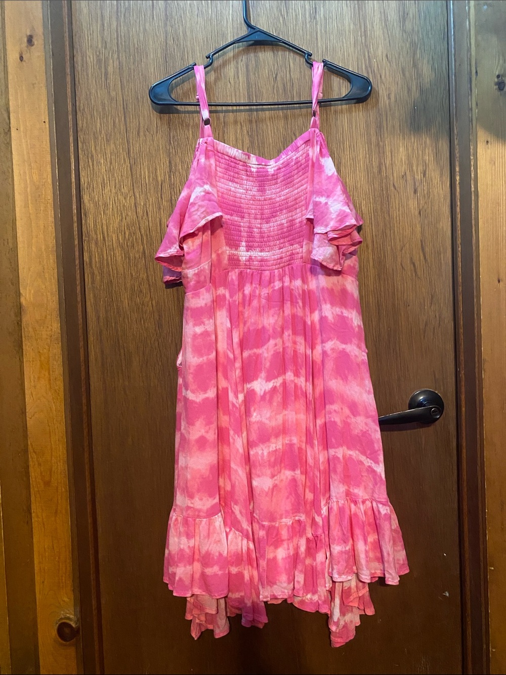 Torrid Women’s Size 1 Y2K Pink Tie Dye Mini Dress Flowing Coastal Beach Dress - Picture 2 of 11